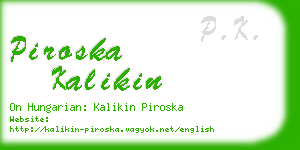 piroska kalikin business card